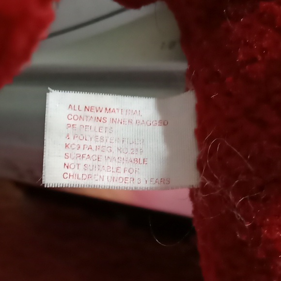 January zodiac garnet birthstone on adorable red teddy bear. - Picture 4 of 4